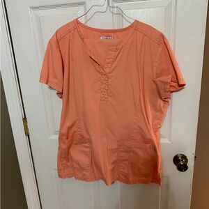 Women's Orange Cream Koi Scrub Set